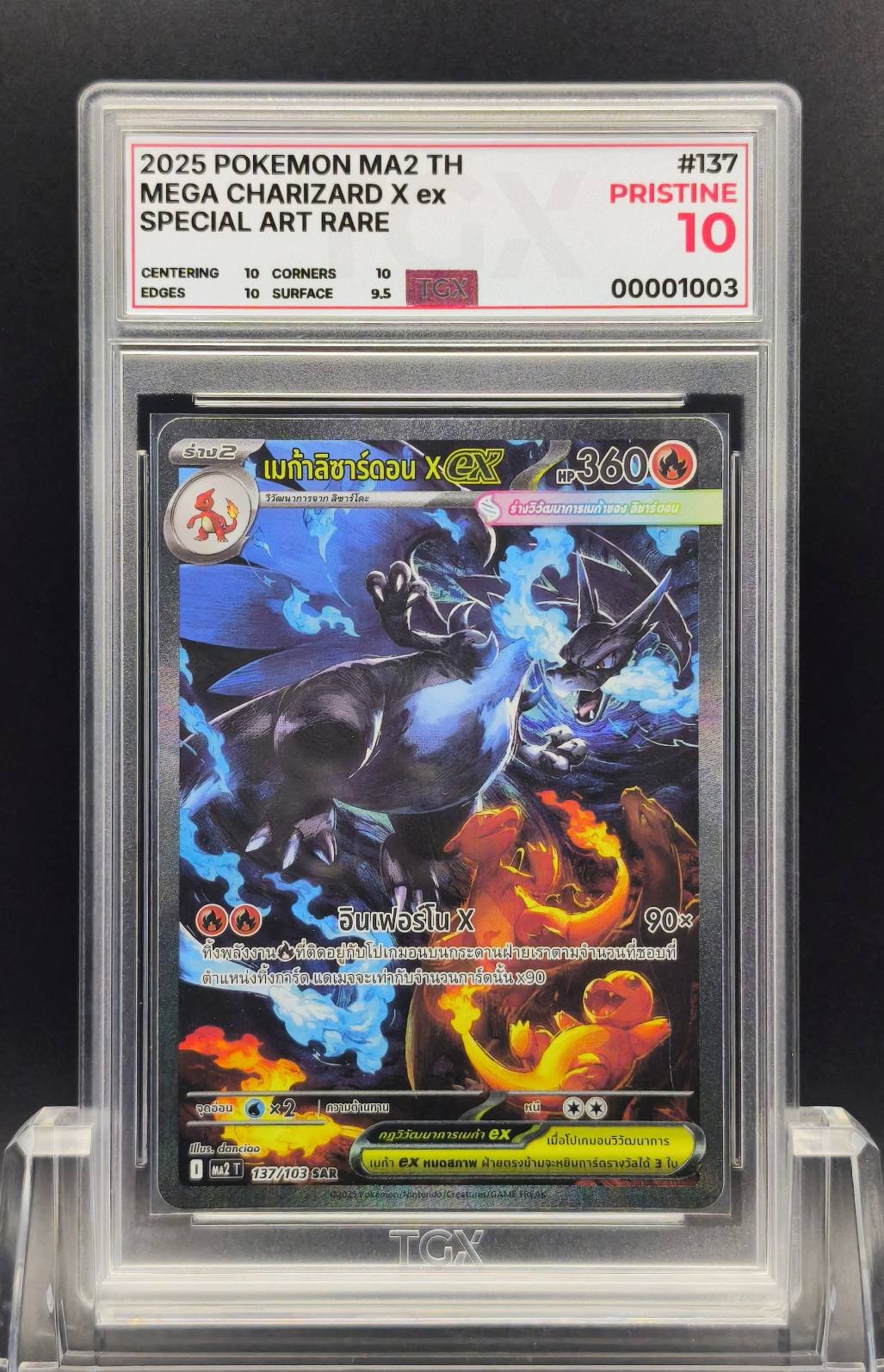 MEGA CHARIZARD X ex ในเคส TGX